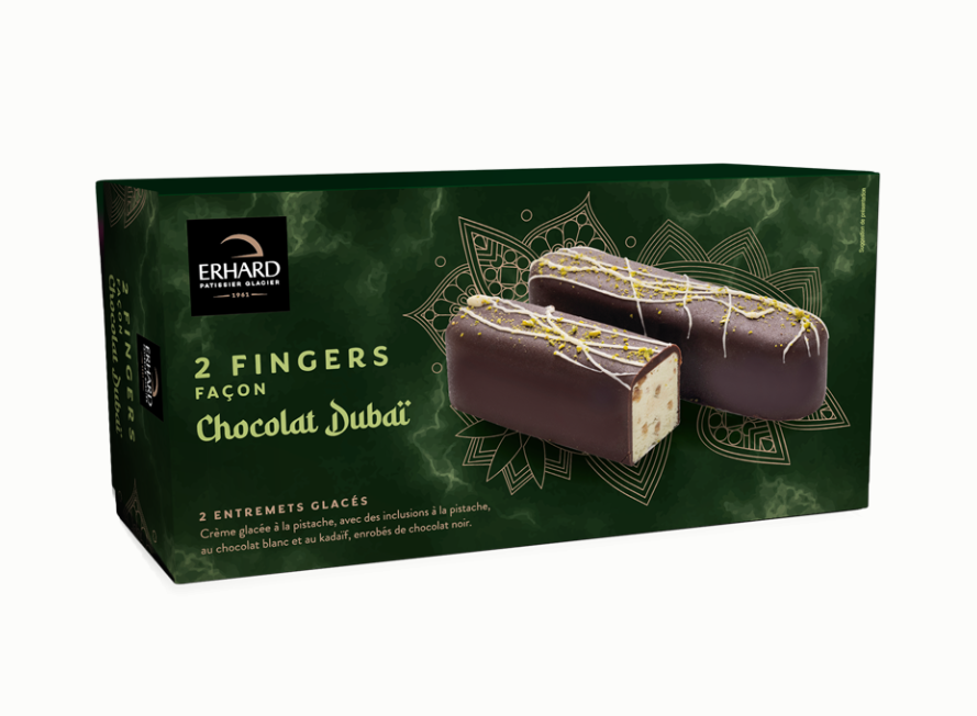 ERHARD Fingers glacés façon Dubai style x2 110g