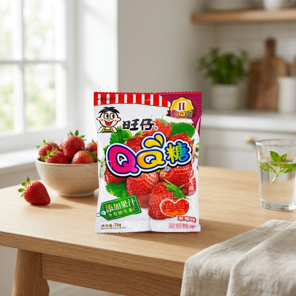 WANT WANT Bonbons gélifiés QQ saveur fraise - 70 g