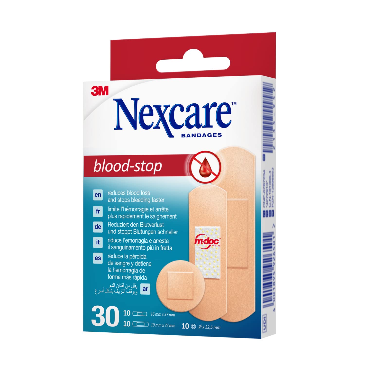 NEXCARE™ Pansements Hémostatiques Assortis N1730AS, 30/Paquet