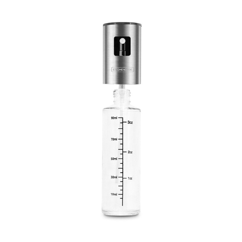 Kitchencook- Spray90 - Spray à huile 90 ml - Verre et inox - Diffusion fine - Réutilisable multifonction