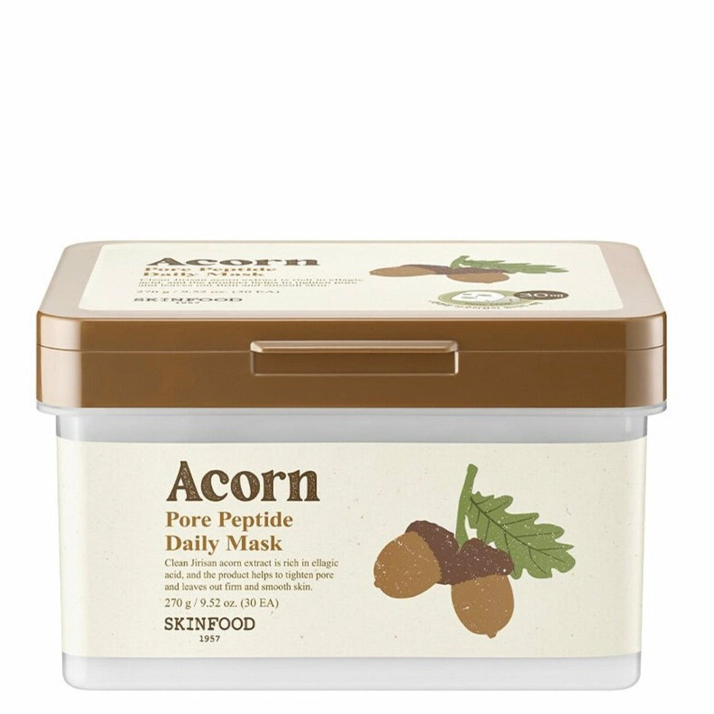 SKINFOOD Masque Quotidien Peau de Chêne Peptide Pores 270 g (30 Feuilles)
