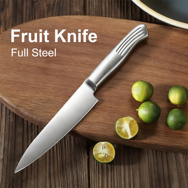 SHI BA ZI ZUO Couteau à fruits en acier inoxydable, manche unique, ensemble cadeau, couteau à éplucher les melons domestique