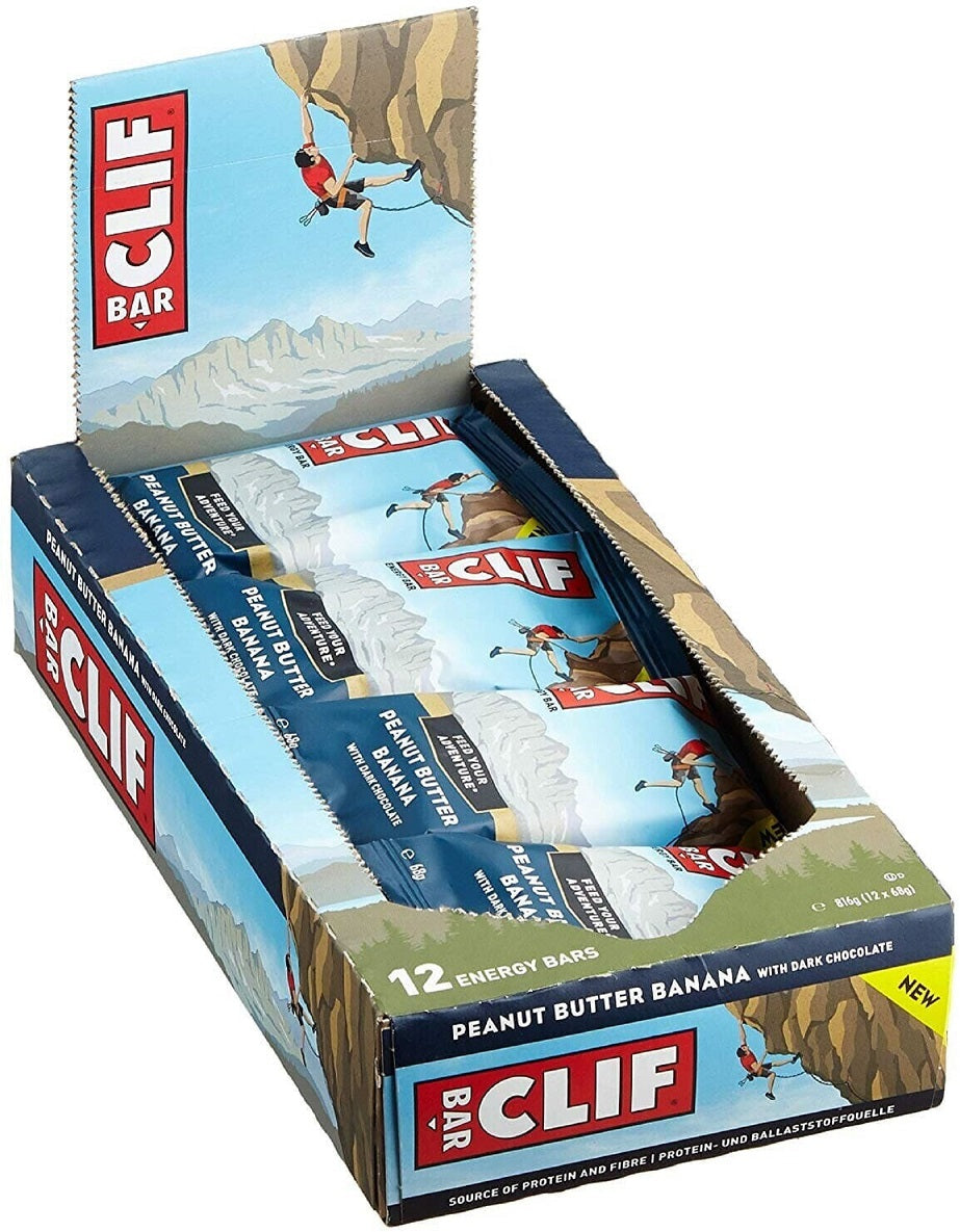 CLIF Bar Barre énergétique beurre de cacahuète banane, 12 x 68 g