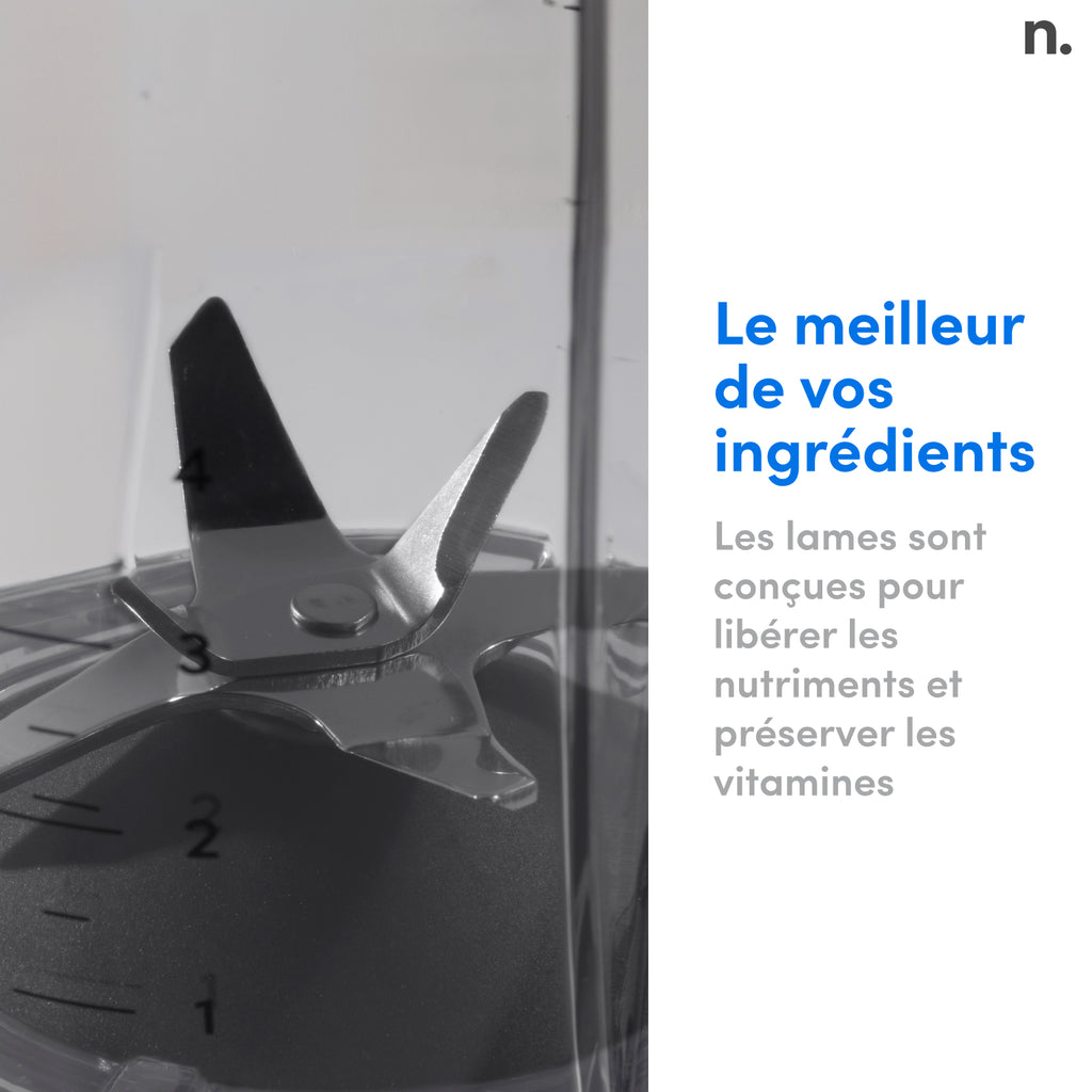 nutribullet Mixeur combiné, Mixeur multifonction 1,89 L, NBF500DG, Noir