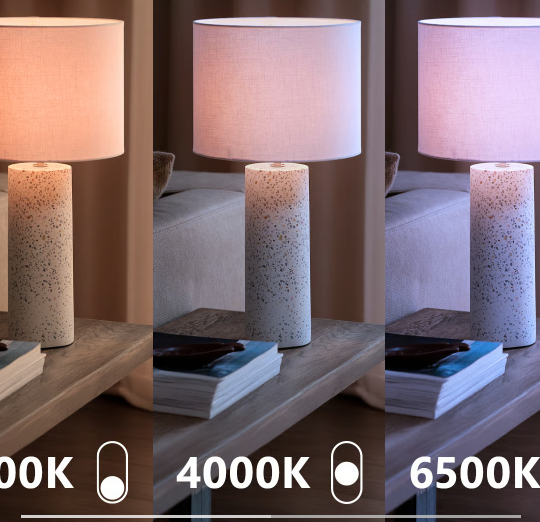 Ampoule GU10 PAR16 | CCT Switch, plastique blanc - 3000/4000/6500K 395 l. - Energetic