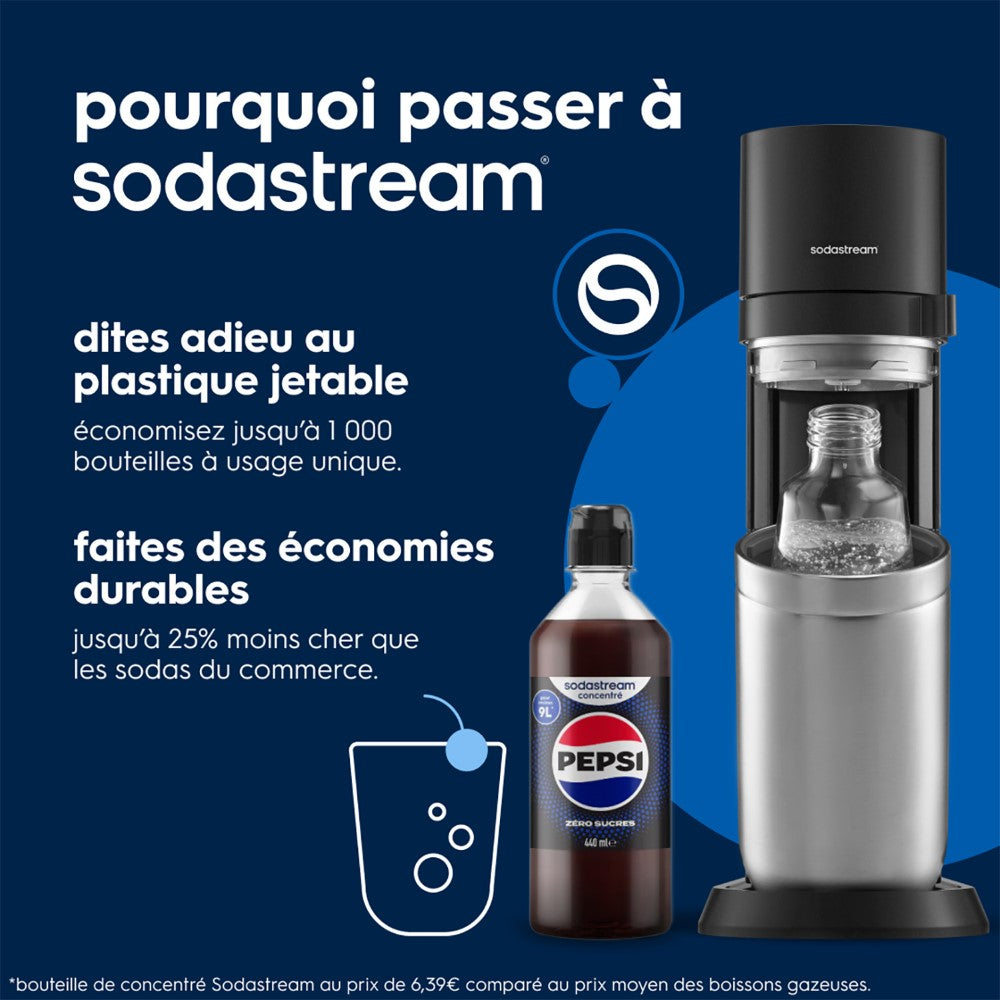 Sodastream DUO® machine à eau pétillante avec bouteille en verre