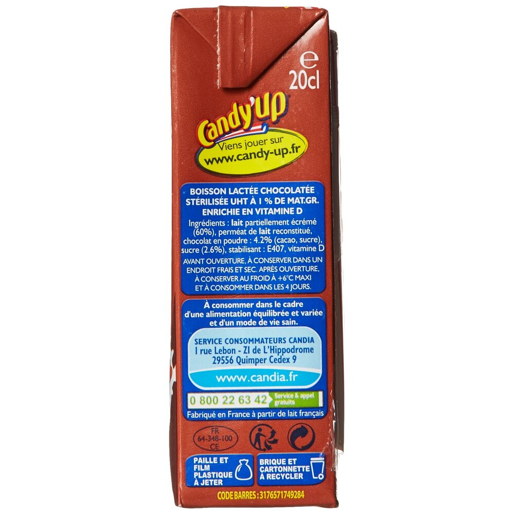 CANDY'UP chocolat bk 6x20cl
