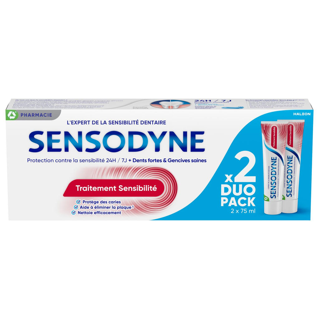 SENSODYNE - Dentifrice Traitement Sensibilité - Lot De 2 x 75 ml