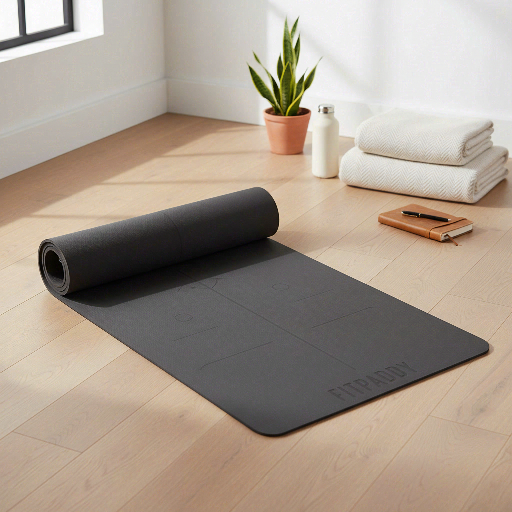 FITPADDY MAT01BL TPE Tapis de yoga 183 x 61 cm Noir