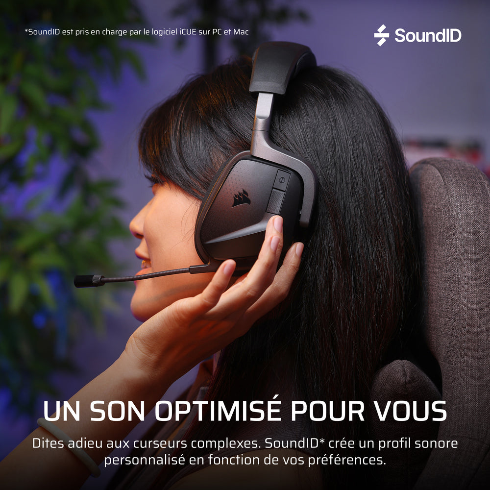 CORSAIR VOID MAX v2 Casque Gaming sans fil - Micro rabattable - Carbone