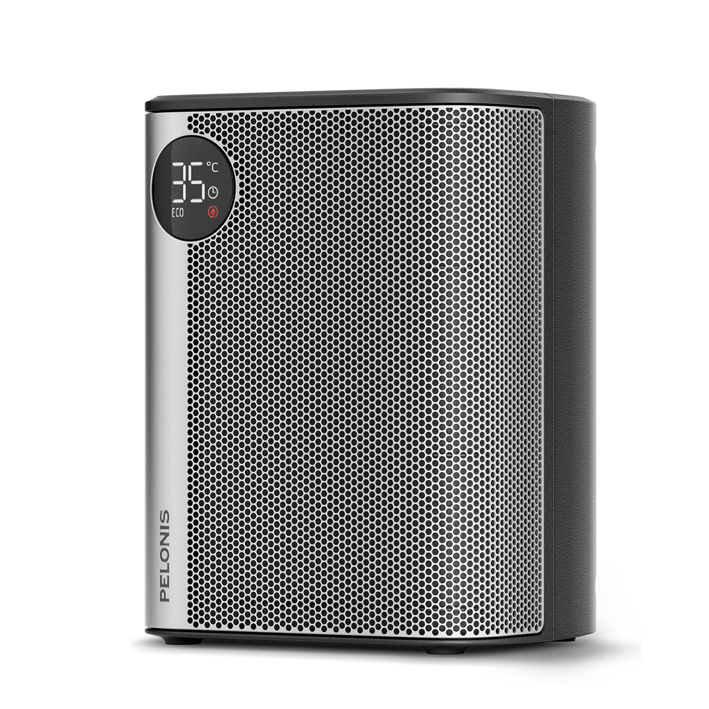 PELONIS Chauffage soufflant céramique 2000 W, 5 modes, écoénergétique avec mode ECO, thermostat, minuterie 24 h, protection contre la surchauffe et le basculement, portable