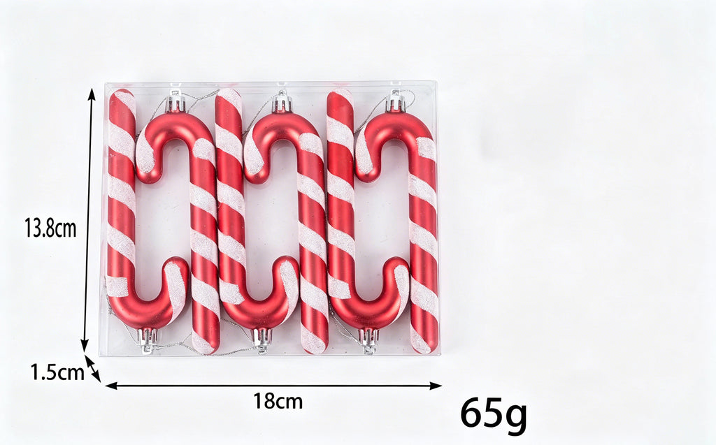 Ju7cer Lot de 6 pendentifs de sapin de Noël en rotin, pour décorer les sapins de Noël, convient pour les mariages, Pâques, anniversaires, vacances, Noël, décoration intérieure, rouge et blanc