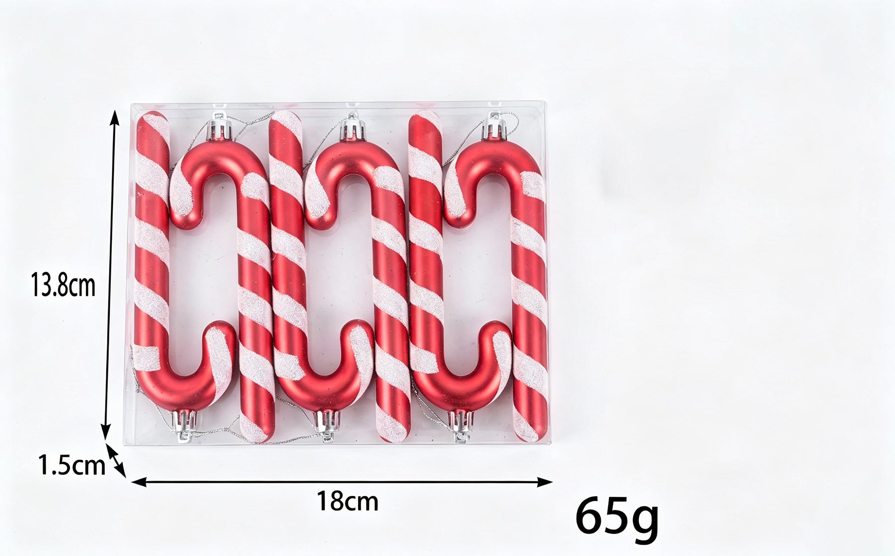 Ju7cer Lot de 6 pendentifs de sapin de Noël en rotin, pour décorer les sapins de Noël, convient pour les mariages, Pâques, anniversaires, vacances, Noël, décoration intérieure, rouge et blanc