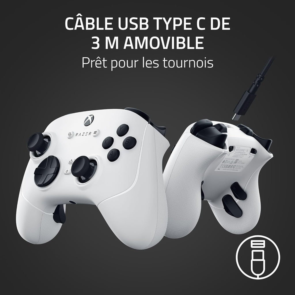 Razer Wolverine V3 Tournament Edition Manette eSport Filaire - Xbox & PC - Blanc