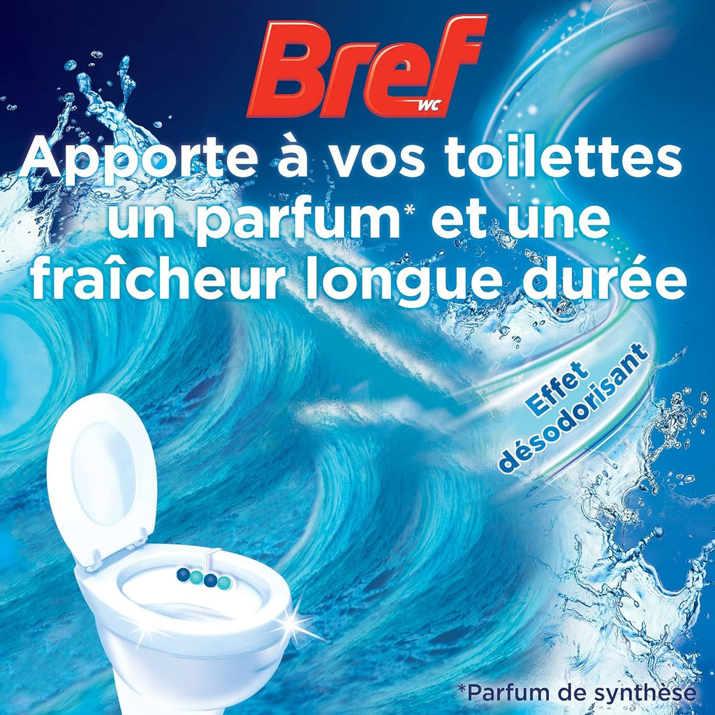 BREF Power Activ Bloc WC anticalcaire et anti-odeurs Océan 50 g