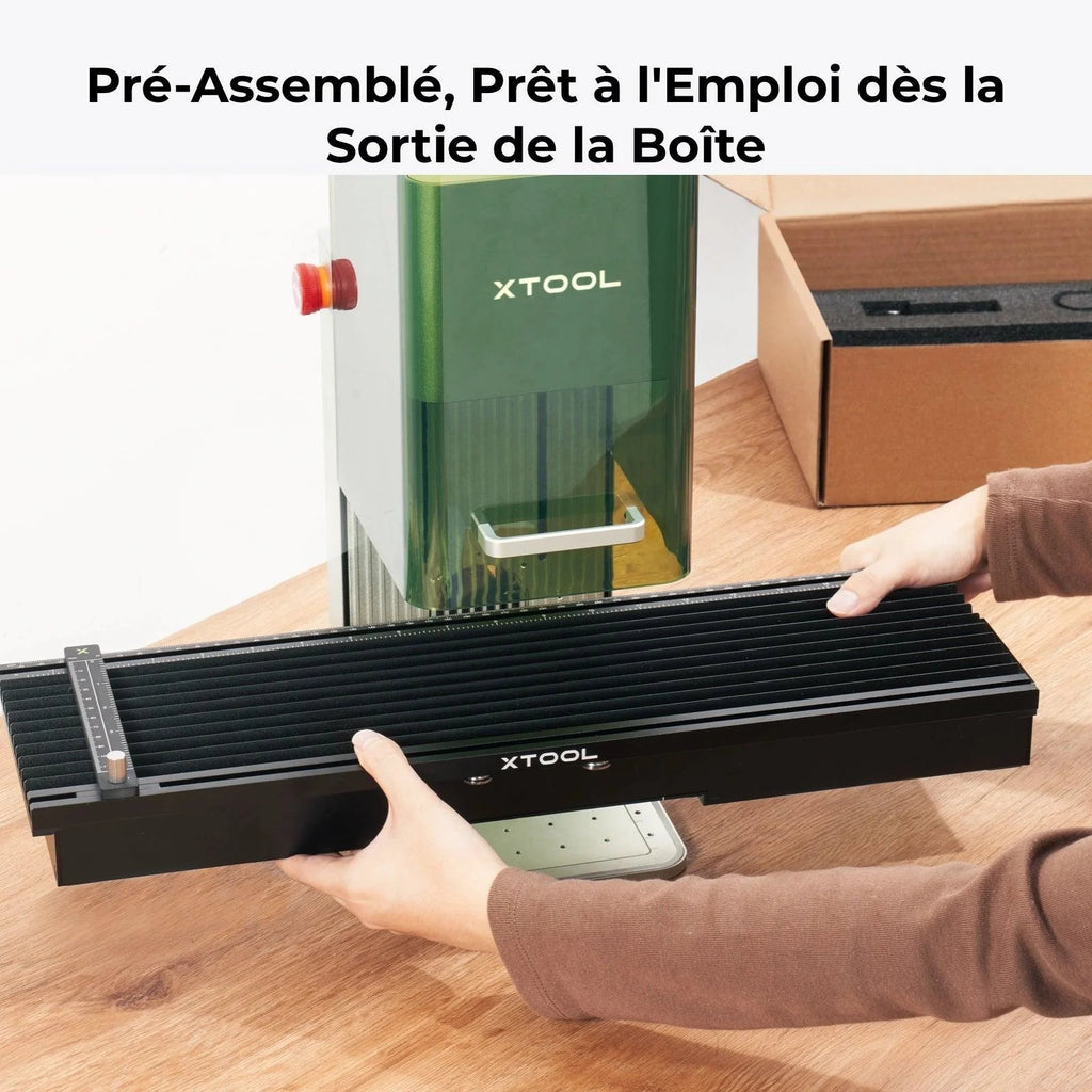 xTool Extension de glissement pour F2/F1/F1 Lite, Étendez la zone d’gravure laser à 115 x 400 mm, Gravure et découpe laser plus longues pour graveur laser