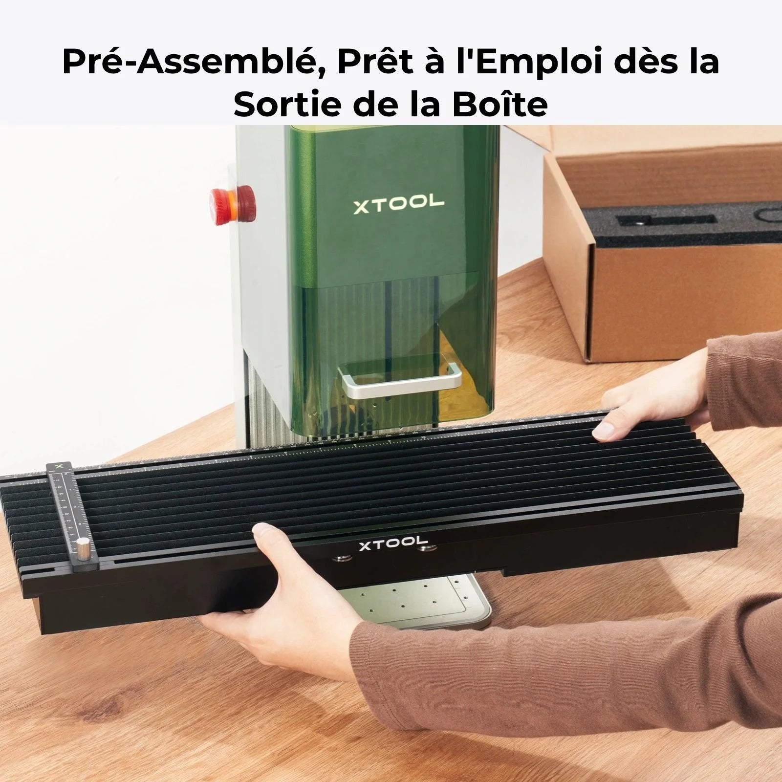 xTool Extension de glissement pour F2/F1/F1 Lite, Étendez la zone d’gravure laser à 115 x 400 mm, Gravure et découpe laser plus longues pour graveur laser