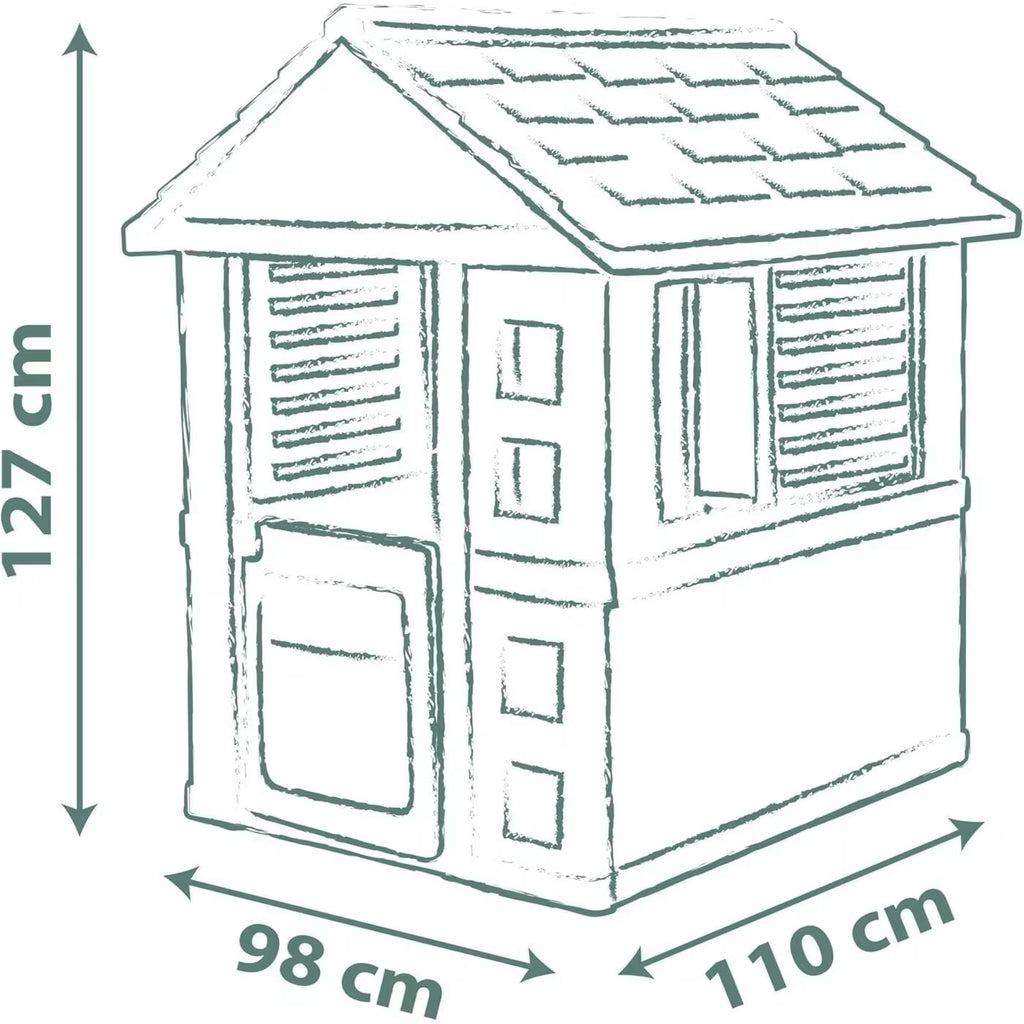 Smoby Life - Jolie Maison - Design Moderne - Portillon, Fenêtres avec Persiennes - Matière Recyclée - A Partir de 2 Ans - Fabrication Française