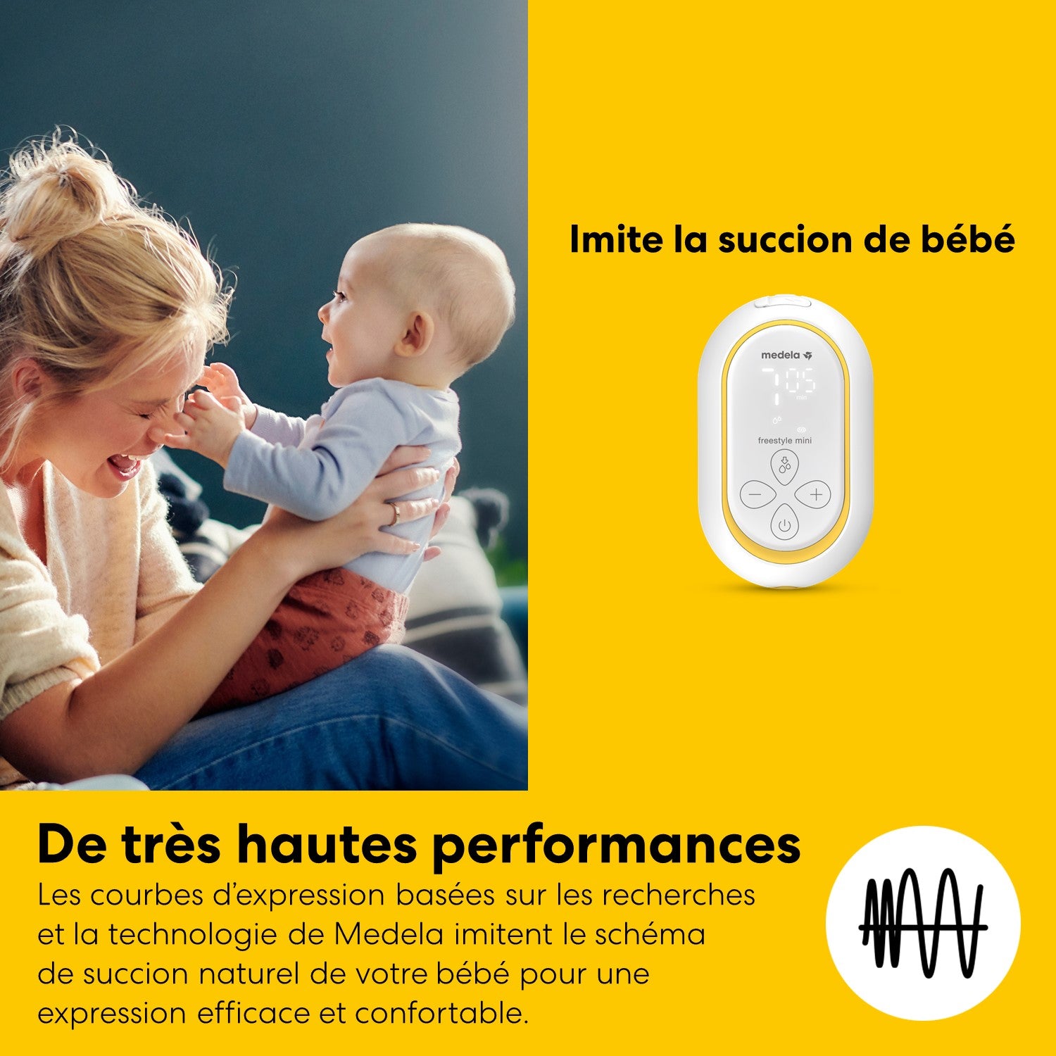 MEDELA Freestyle Mini Hands-Free Classic - Tire-lait électrique double, coquille 24 mm