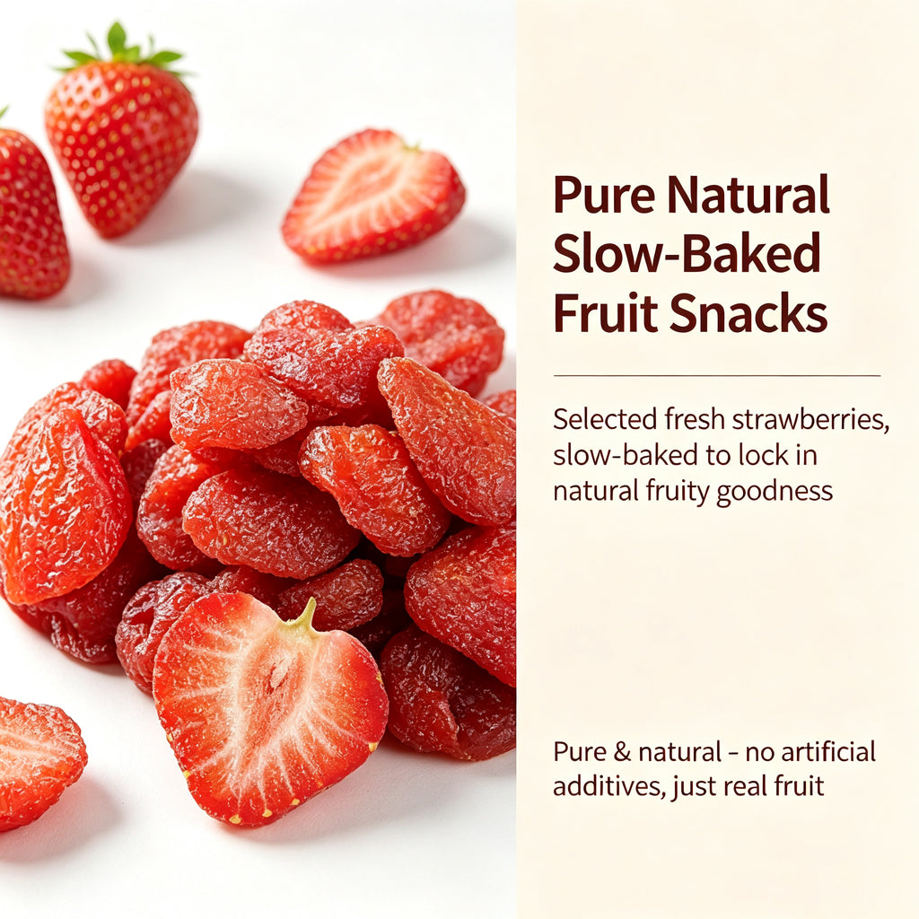 MUSHAN BASE Bai Cao Wei En-cas de fruits à la fraise 50 g