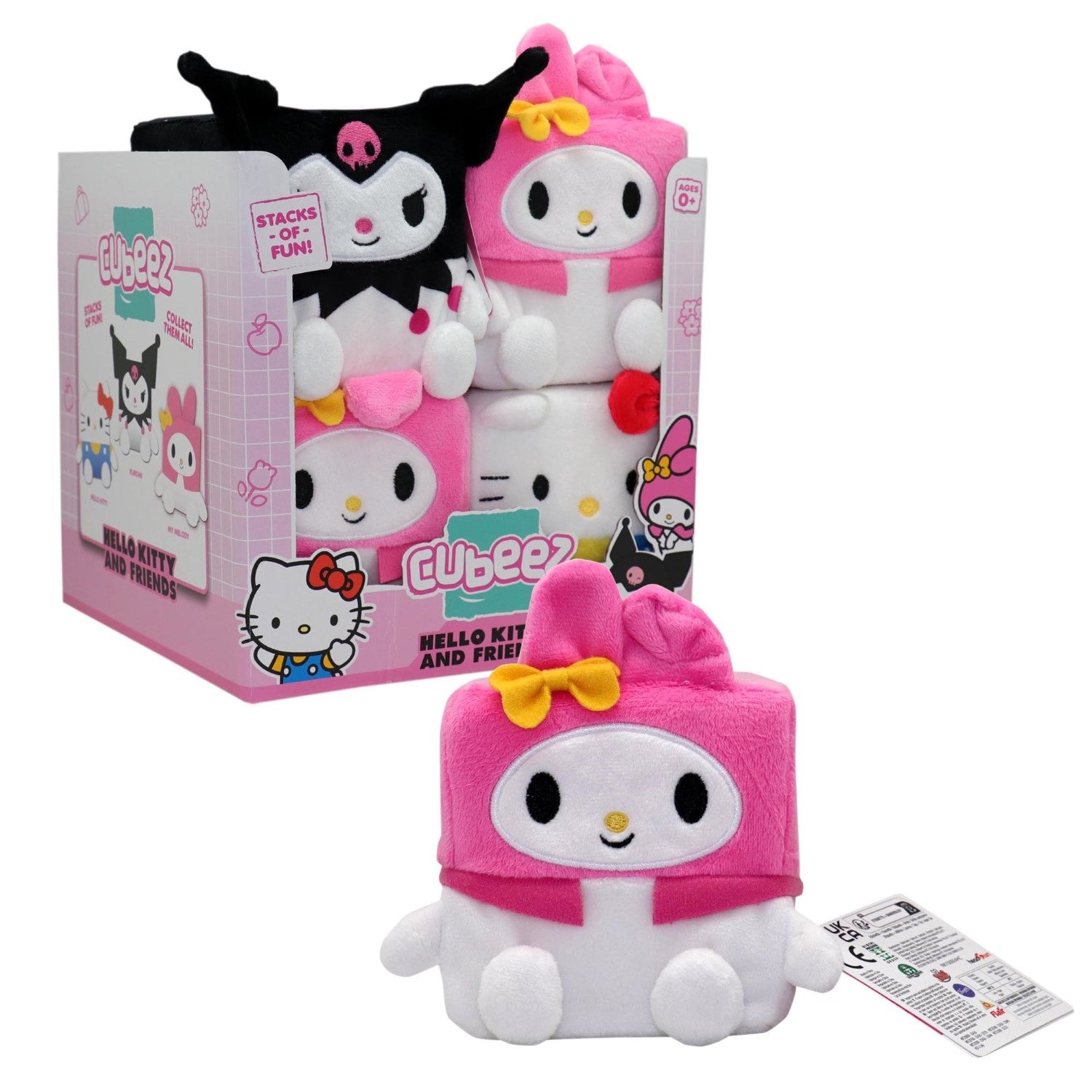 Hello Kitty and Friends Peluche Cubeez 10 cm³ Modèle My Melody Pour bébés et tout-petits HKT203