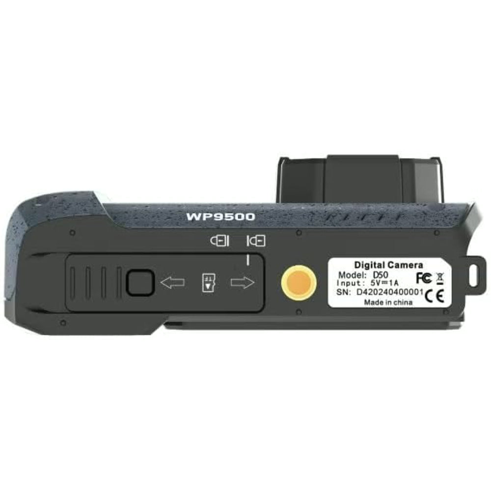 AgfaPhoto Appareil photo numérique compact étanche 24 MP, Zoom numérique 18, Double écran, Vidéo 4K, Noir