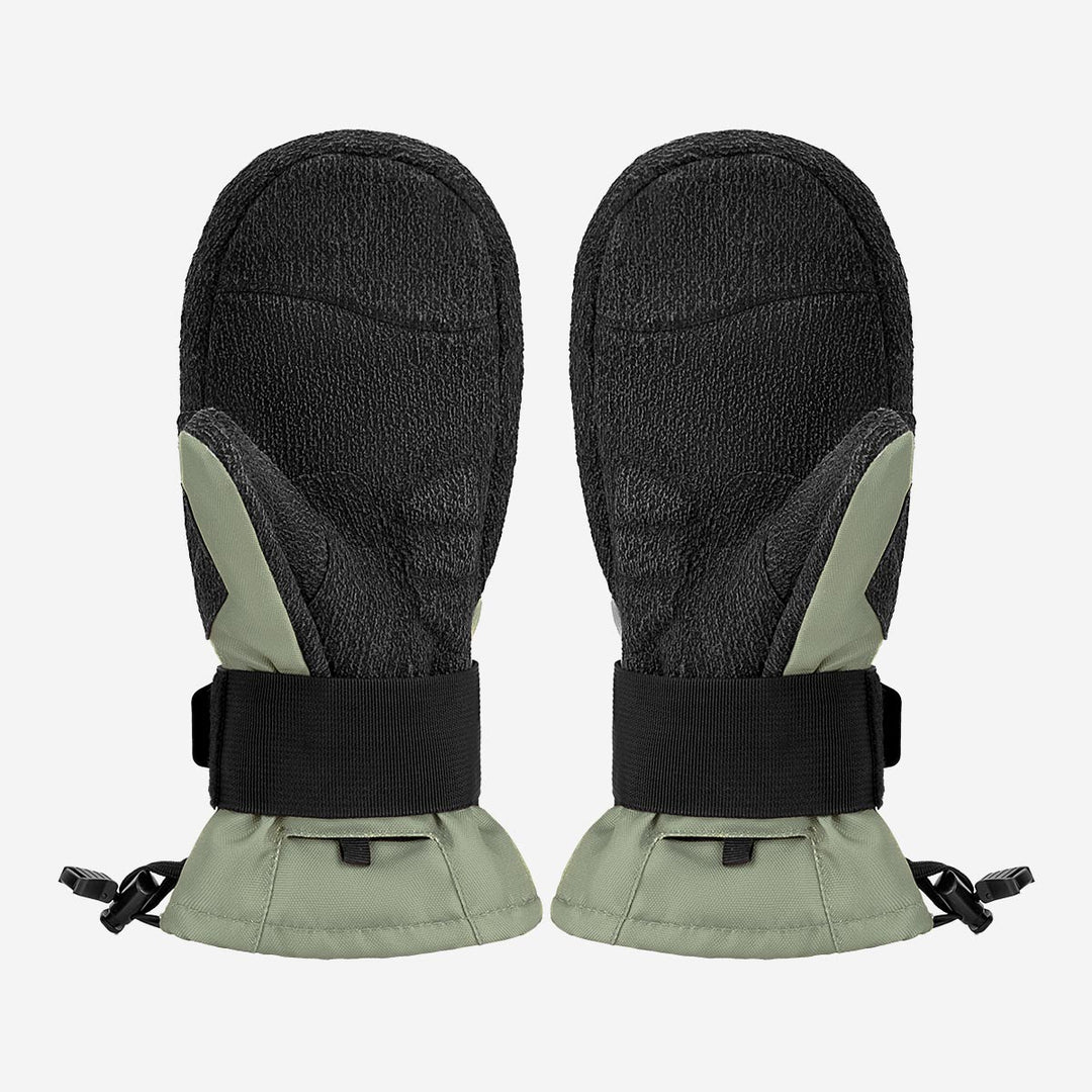 OutdoorMaster Moufles de ski imperméables 3M et Kevlar pour adultes hommes et femmes gris taille L