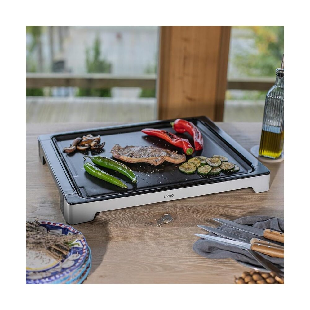 Plancha électrique 2000w 47x37 cm - DOC319 - Livoo