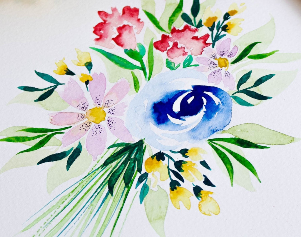 Set d’aquarelle florale
