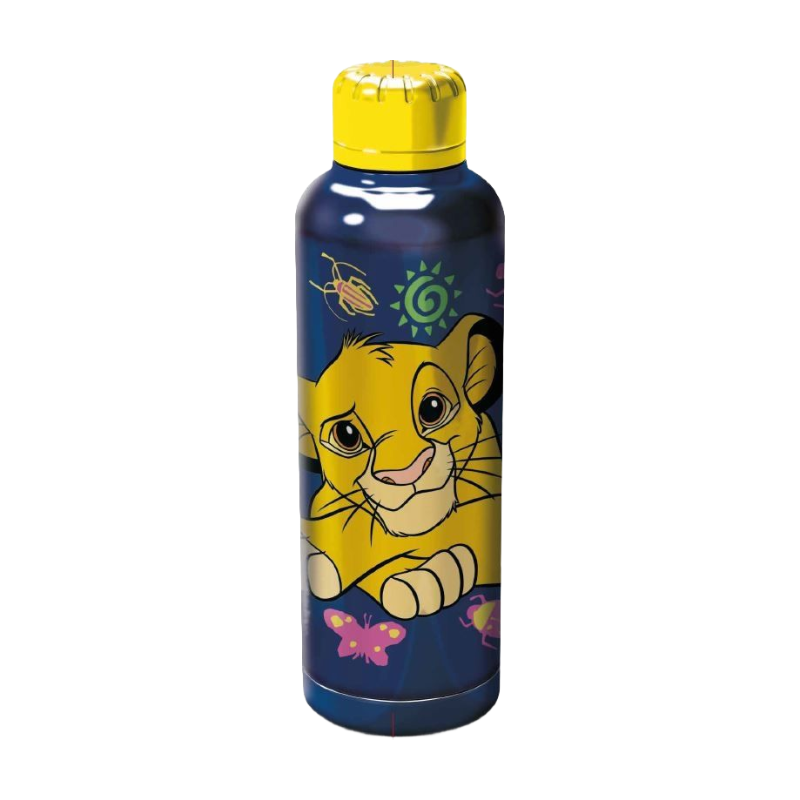 Stor Disney Le Roi Lion Bouteille isotherme en acier inoxydable bleu et jaune - 515 ml