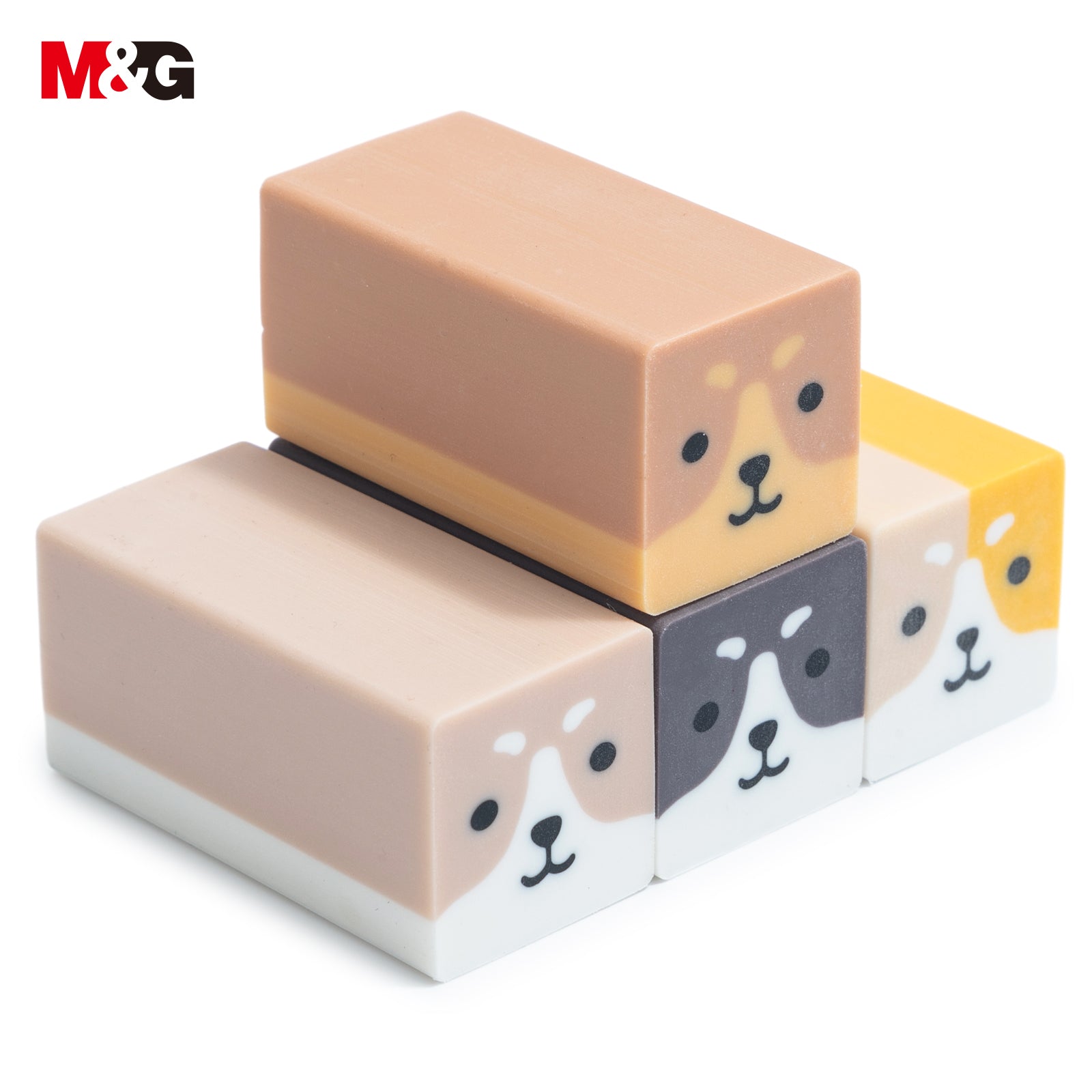 M&G Lot de 4 gommes en forme de chiens mignons