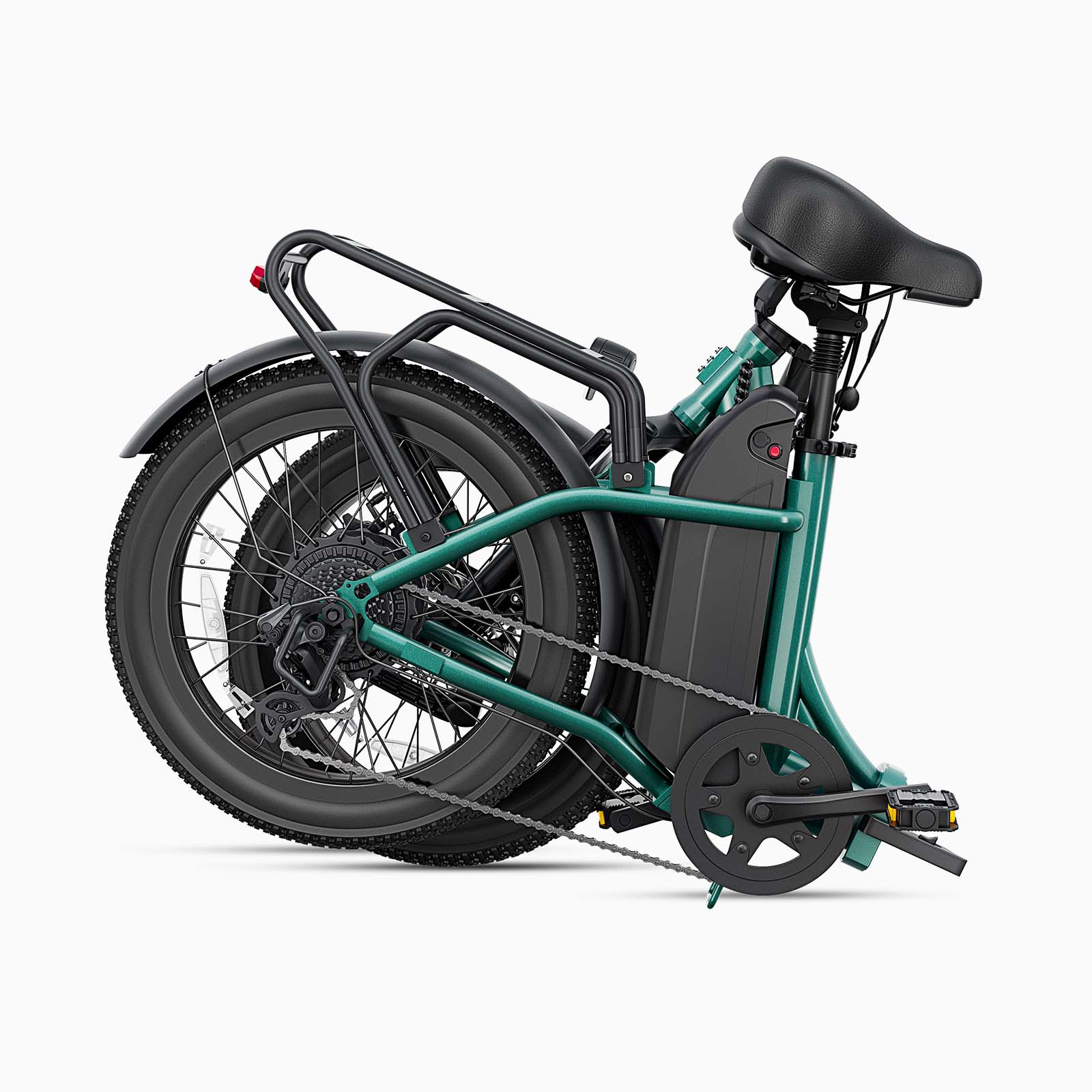 DYU C9 Vélo électrique pliant pour adulte, 20", 250 W, 48 V, 15,6 Ah, Fatbike, VTT électrique, 25 km/h - Vert