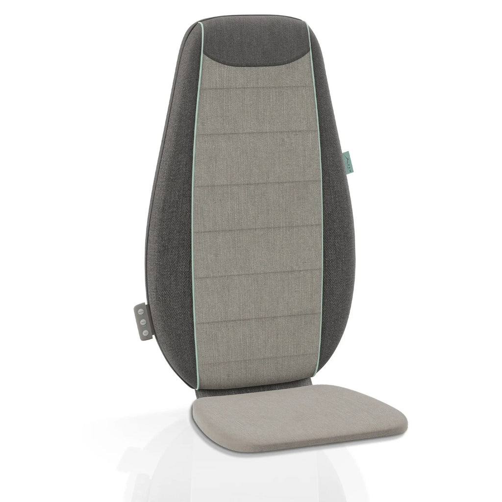 ZEN Etna - Siège de massage - Massage shiatsu avec chaleur apaisante et aromathérapie, tissu denim Oeko-Tex - Soulage les muscles et apaise les tensions