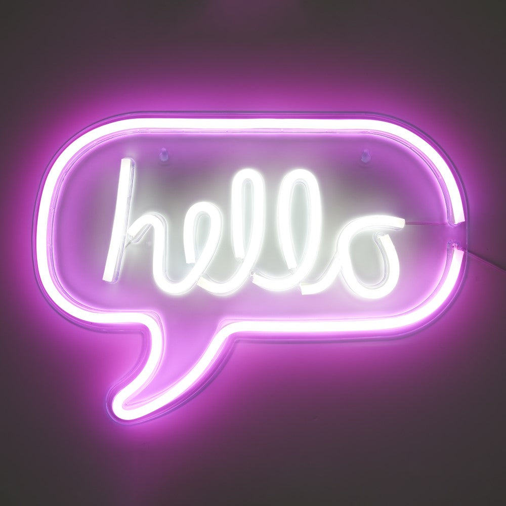 HOME DECO FACTORY Lampe LED à effet néon USB HELLO M4