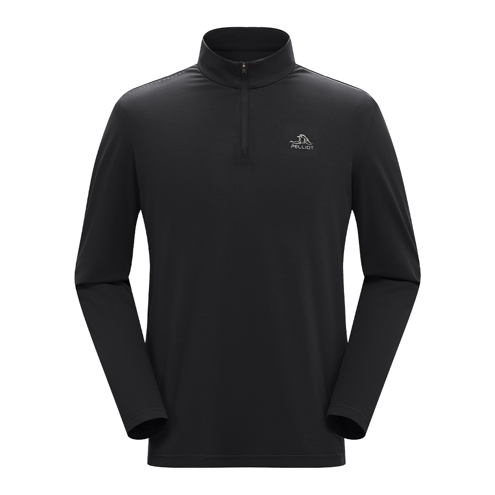 PELLIOT T-shirt à manches longues pour homme Noir XXL Voyage Camping Étanche Durable