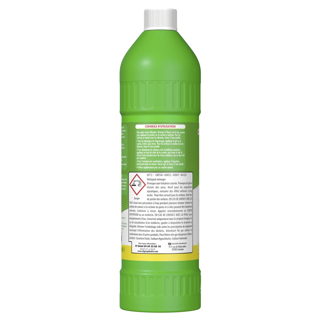 Lacroix Nettoyant Gel Javel Précision, Bouchon Anti-Éclaboussures pour Application Ciblée, Multi-Usages, Parfum Fraîcheur Tonique, 750 ml