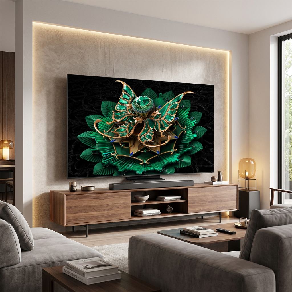 TCL 75Q7C TV QLED Mini LED 75", 4K HDR Premium, Dolby Vision IQ & Atmos, Google TV, Son Bang & Olufsen 6.2.2, 144 Hz VRR, AMD FreeSync Premium Pro, HDMI 2.1, AirPlay 2, Alexa & IMAX Enhanced