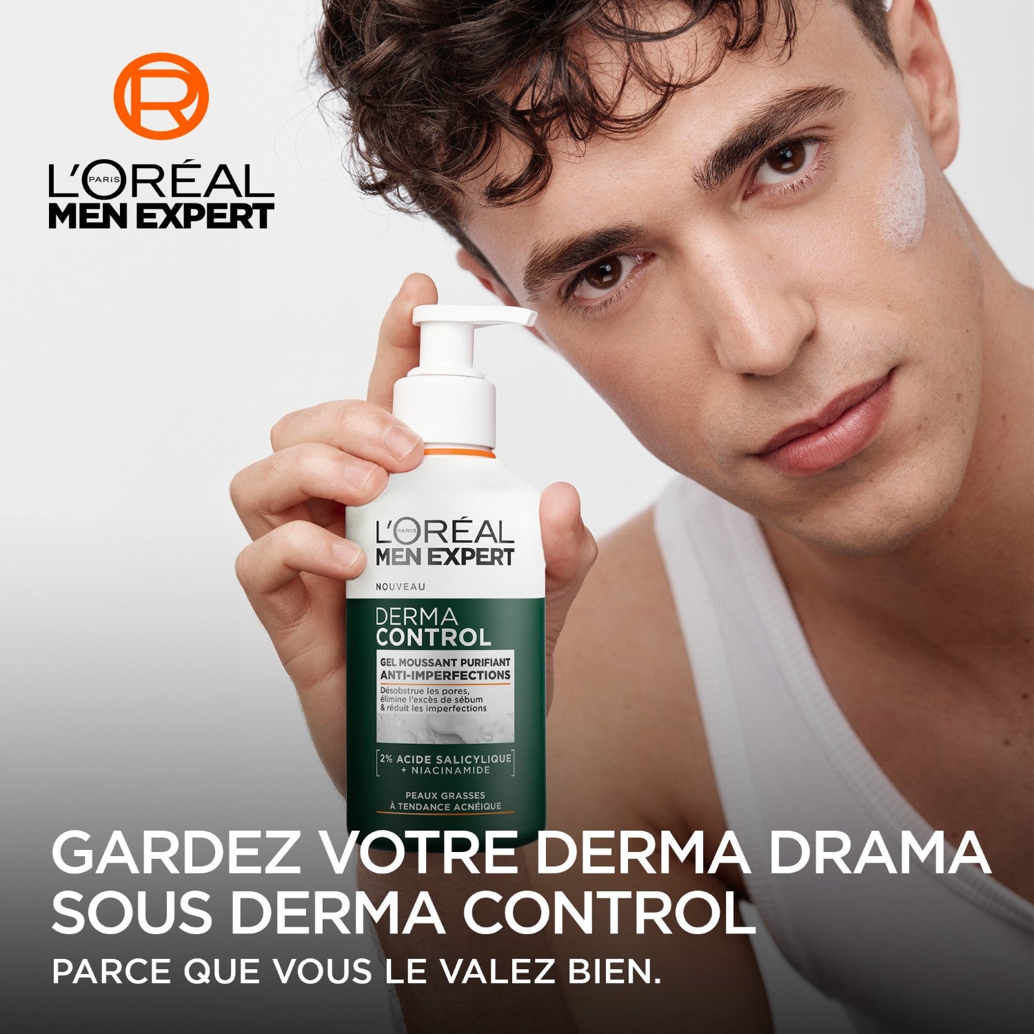 L'Oréal Paris Men Expert Derma Control Gel Moussant Purifiant Anti-Imperfections 260ml