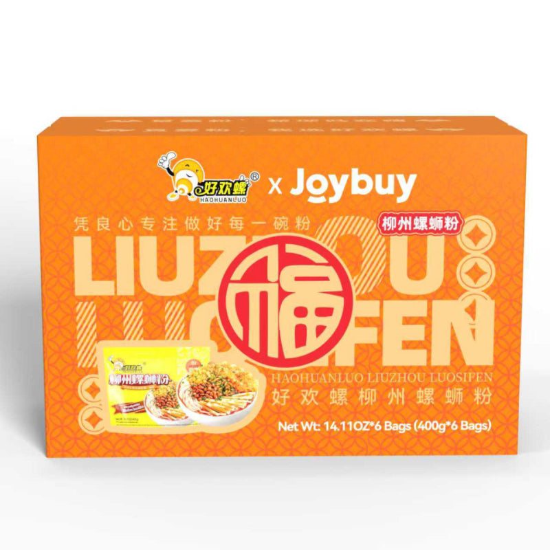 HAOHUANLUO Nouilles de riz aux escargots de rivière de Liuzhou, 400 g, carton de 6 | Cadeau de fêtes et offre spéciale