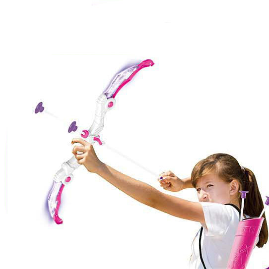 Ensemble arc et flèches de tir à l'arc pour filles avec son et lumière, kit de jouets ABS+PP avec illumination et sons