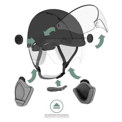 CASR Style Casque de Protection Kaki M