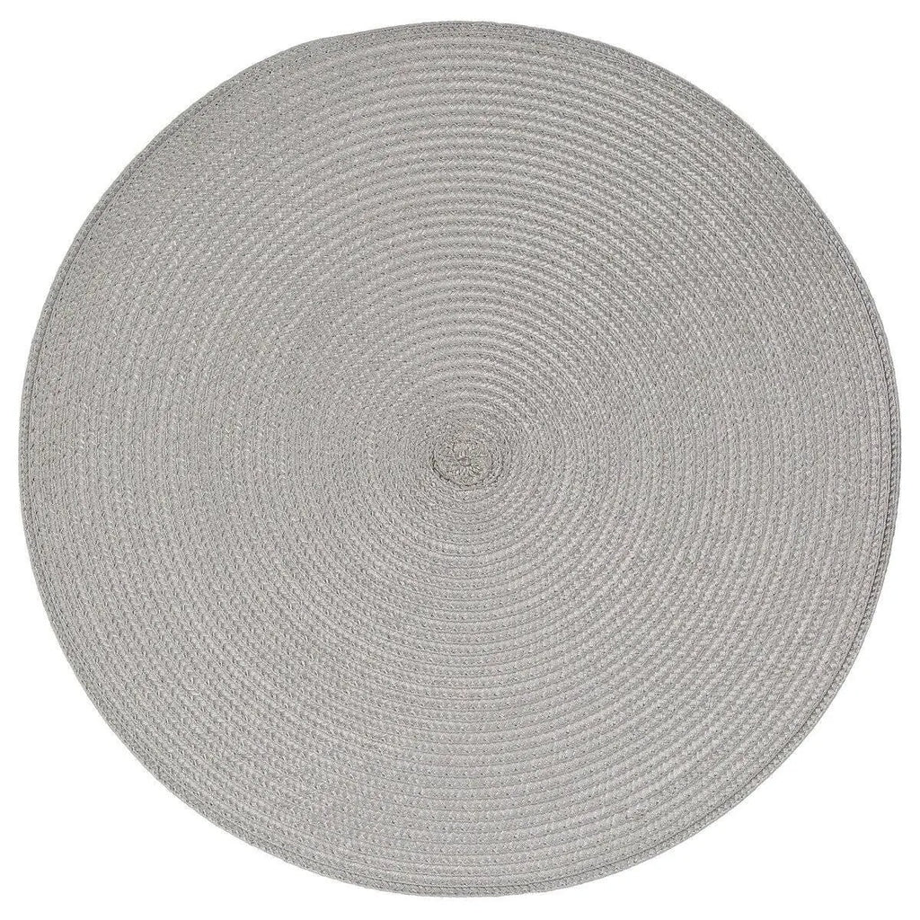 Set de table tressé diam 38 cm gris clair