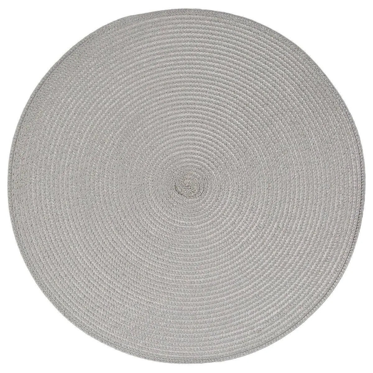 Set de table tressé diam 38 cm gris clair