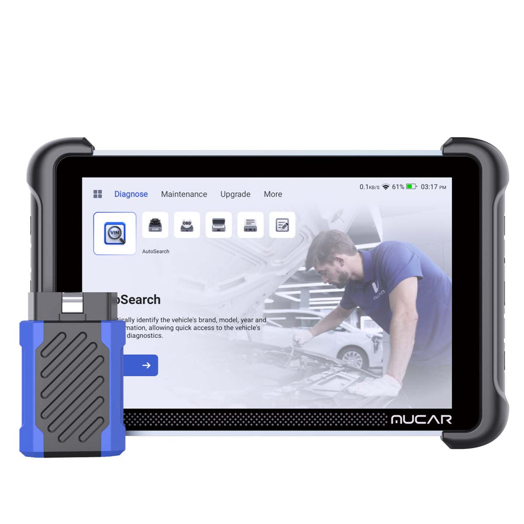 MUCAR 892BT Scanner OBD2 professionnel avec mises à jour gratuites à vie, codage ECU, tests bidirectionnels, CAN-FD & DoIP, diagnostic IA, tablette 8" avec VCI magnétique