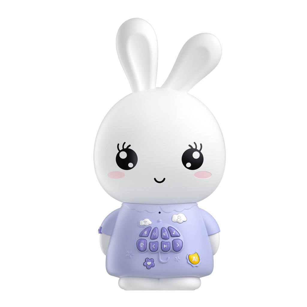 alilo Lapin Intelligent AI pour Enfants, Compagnon Interactif ChatGPT avec Voix en Temps Réel, 4 Agents & 91 Langues, Contient 48 Histoires en Anglais, 50 Contes, 66 Chansons, 28 Berceuses & 34 Morceaux Classiques, Haut-Parleur Bluetooth