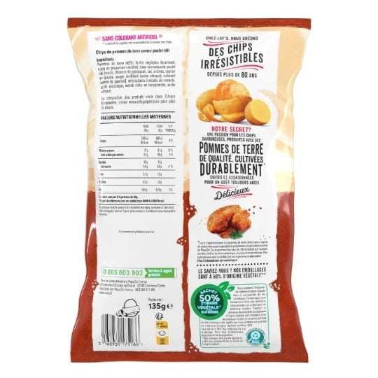 LAY'S Chips poulet rôti 135g