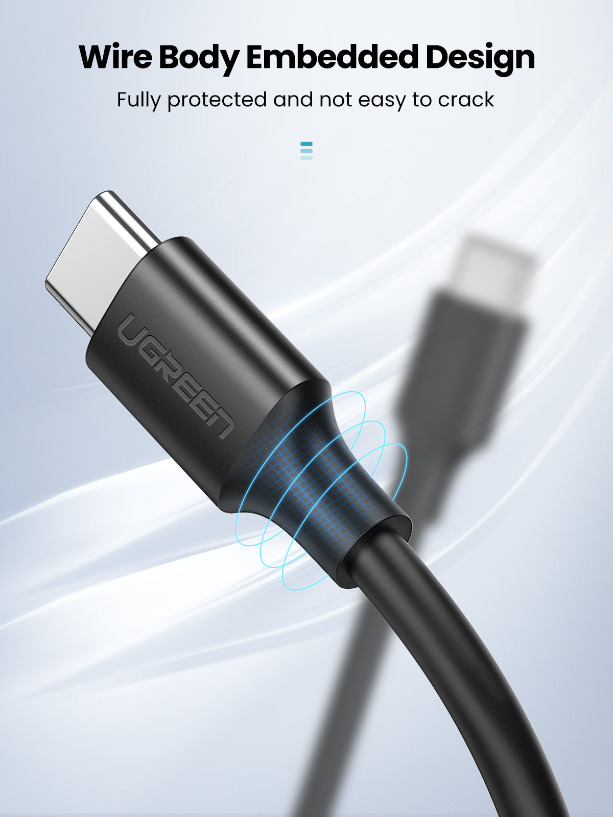 UGREEN Câble USB-C 2.0 3 A noir - 3 m