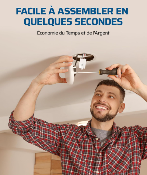 DEWENWILS Ensemble d'interrupteurs d'éclairage sans fil, Magnétique amovible, 230 V, Portée 30 m, Aucun câblage requis