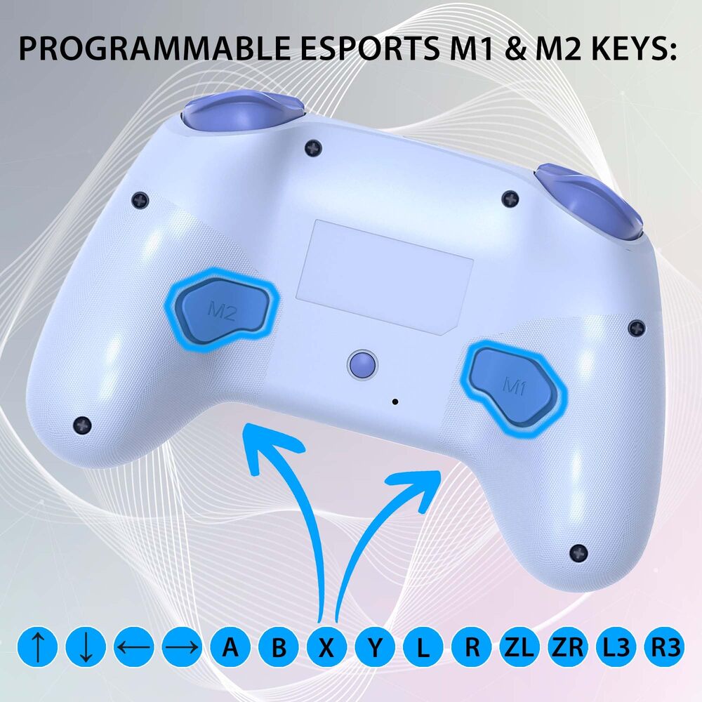 SUBSONIC Manette sans fil avec LED pour Switch et Switch Lite, Bleu