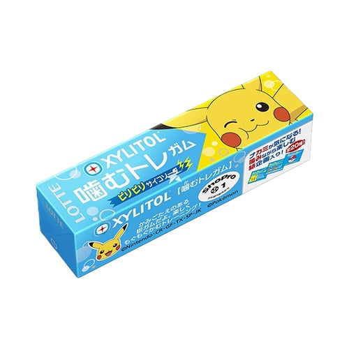 Lotte Chewing-gum au xylitol Pokémon Strong Soda 26 g